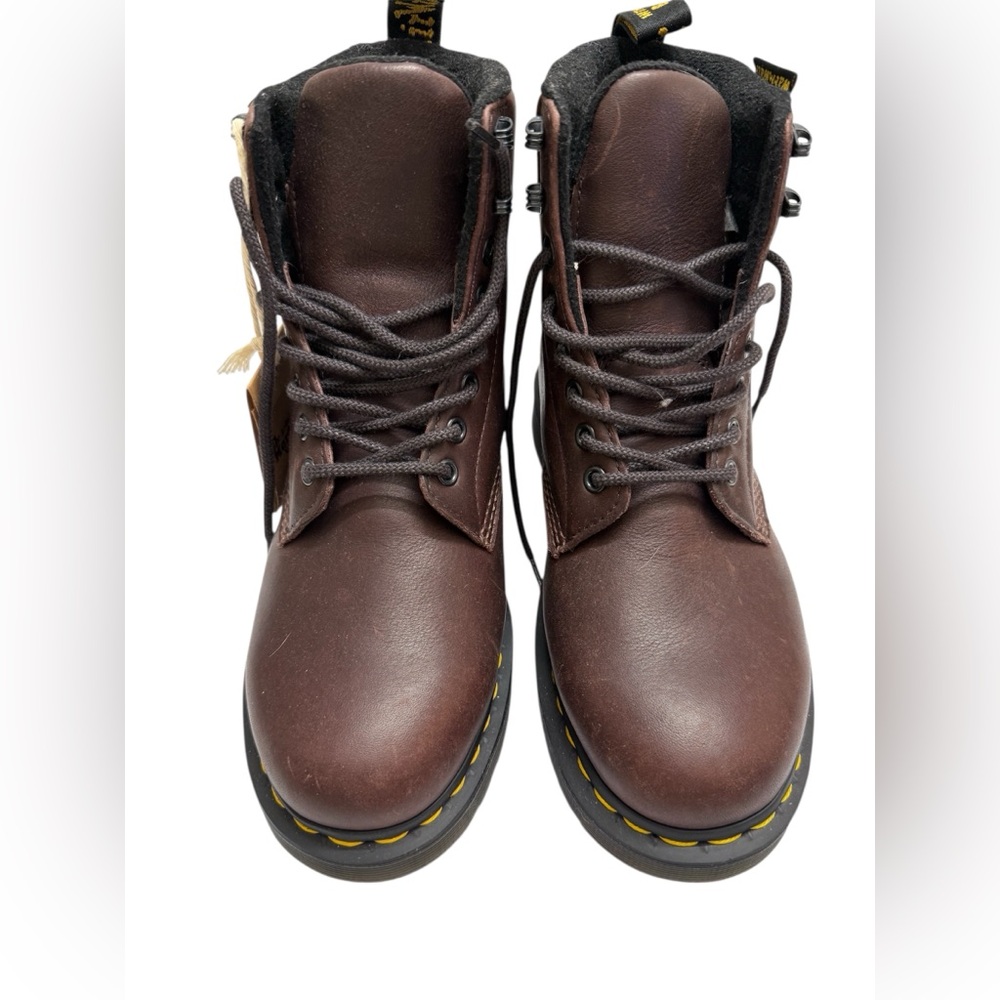 Dr. Martens Brown 1460 Pascal Virginia Leather Lace Up Boots - Brown Size 7M-8L